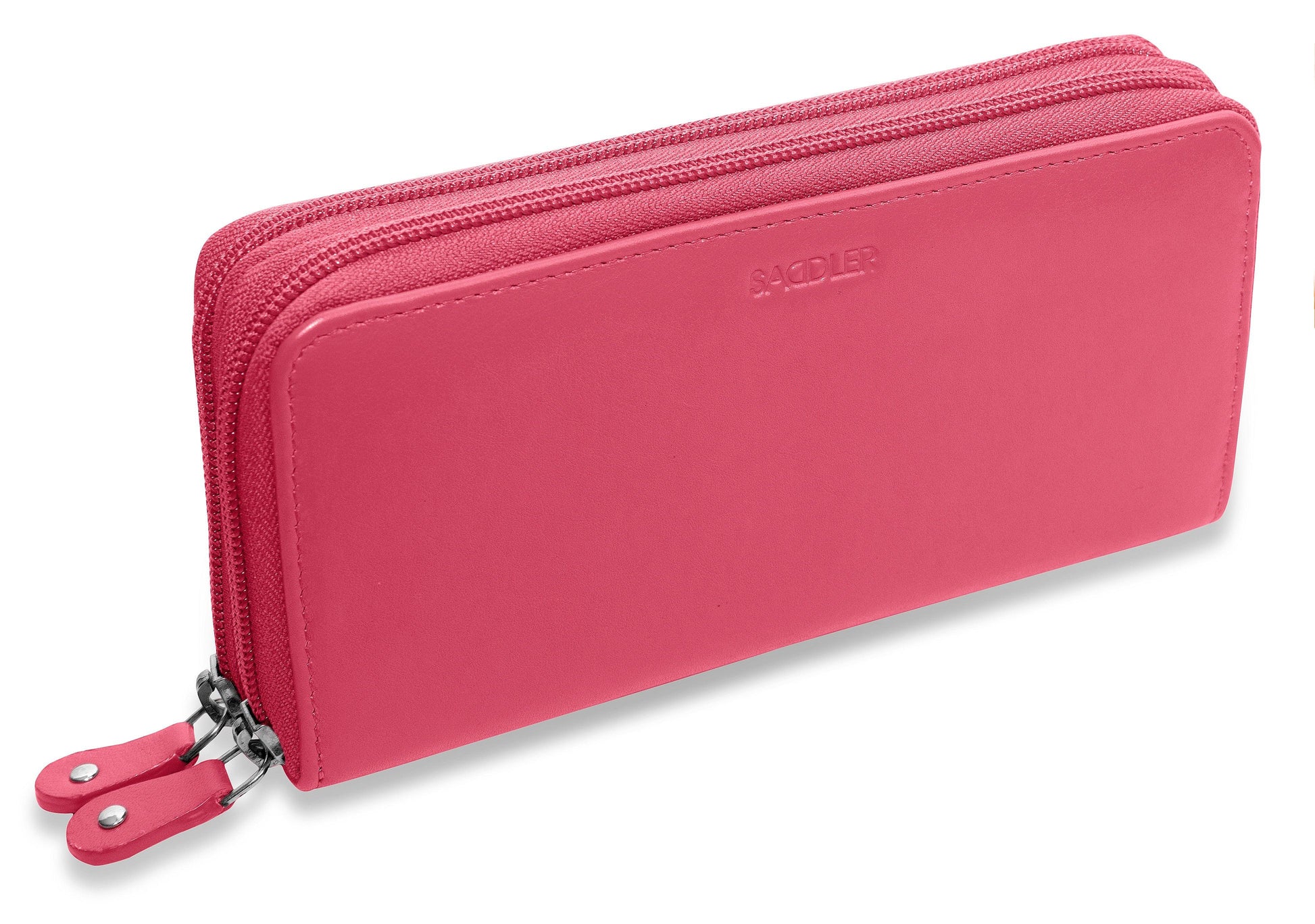 Gabriella Leather Double Zip Around Purse with RFID Protection