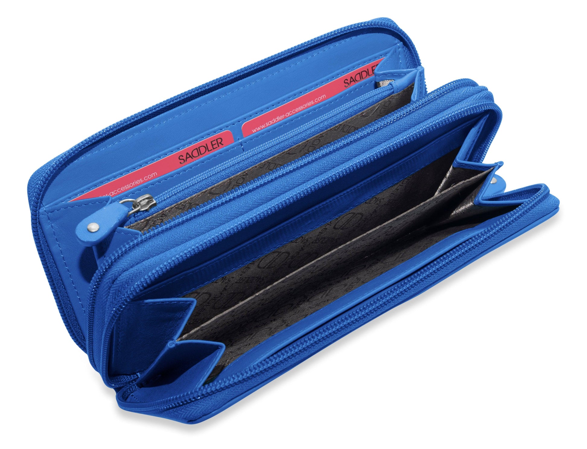 Gabriella Leather Double Zip Around Purse with RFID Protection