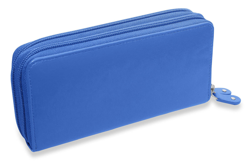 Gabriella Leather Double Zip Around Purse with RFID Protection