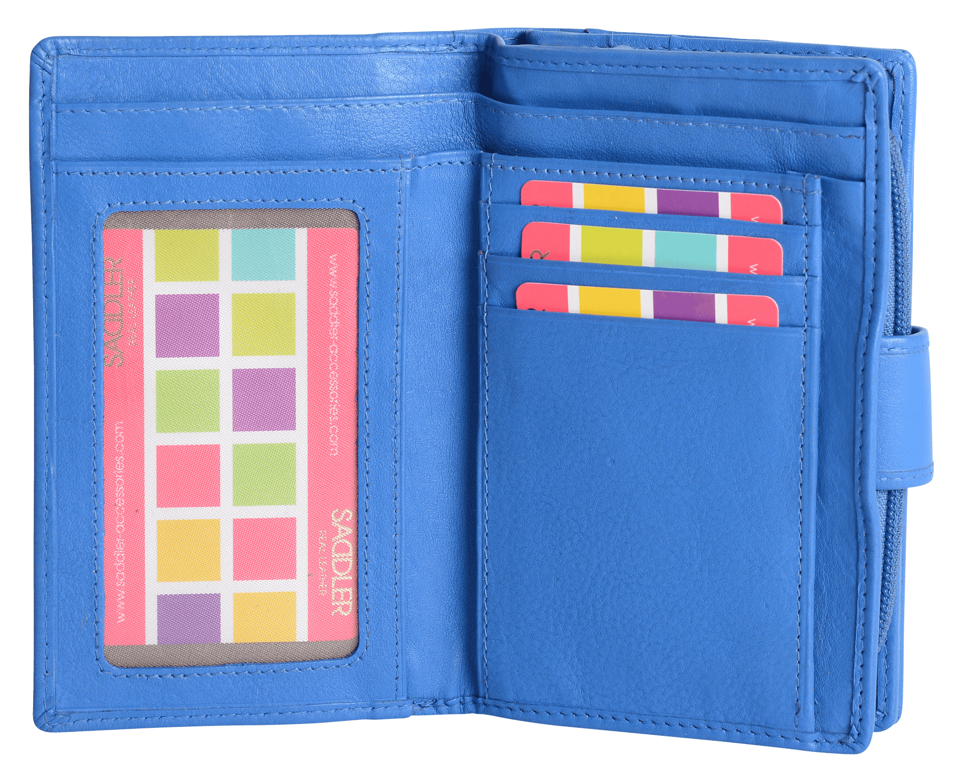 Georgie Leather Double Sided Purse with 13 Card Slots and RFID Protection