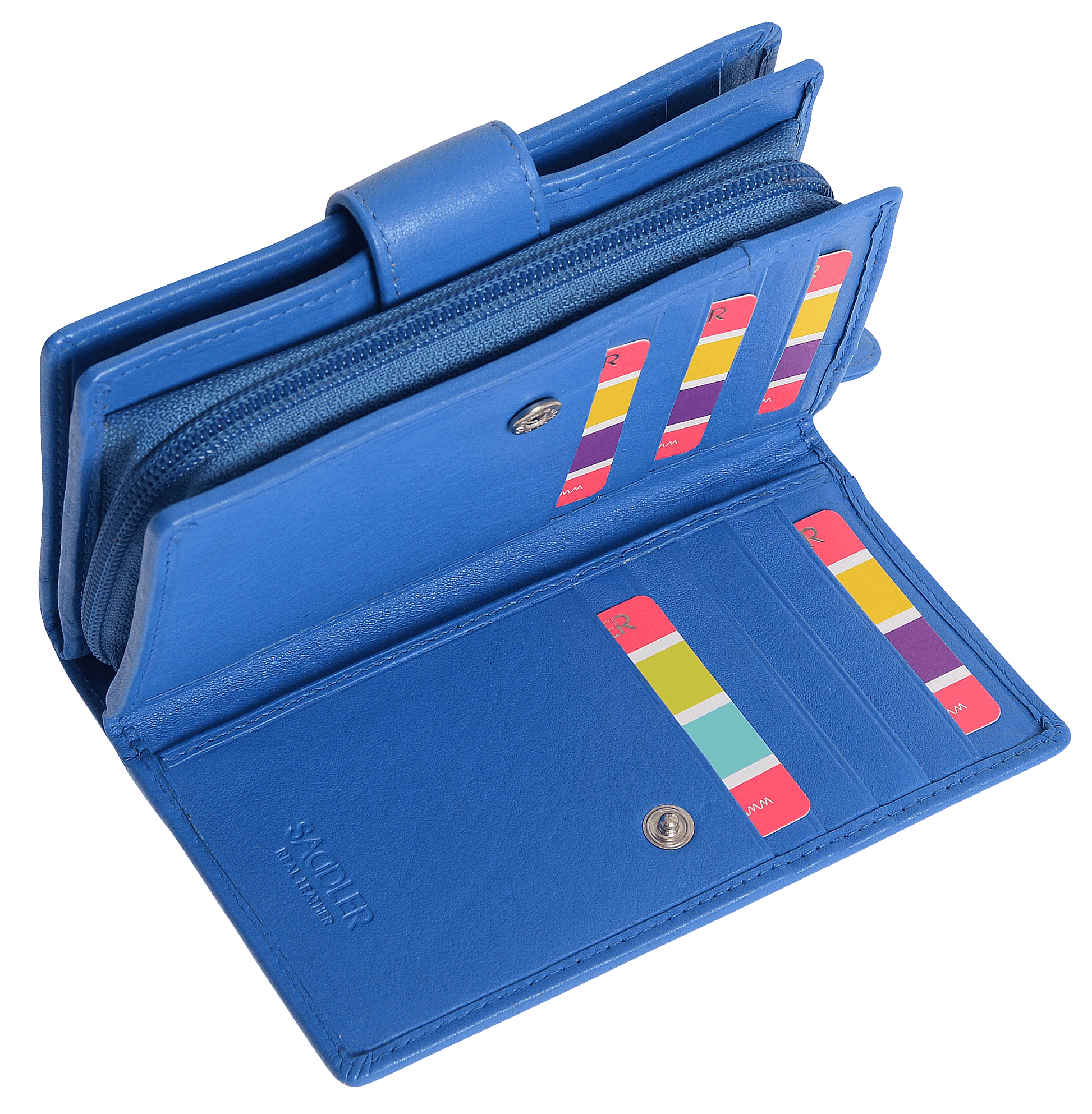 Georgie Leather Double Sided Purse with 13 Card Slots and RFID Protection