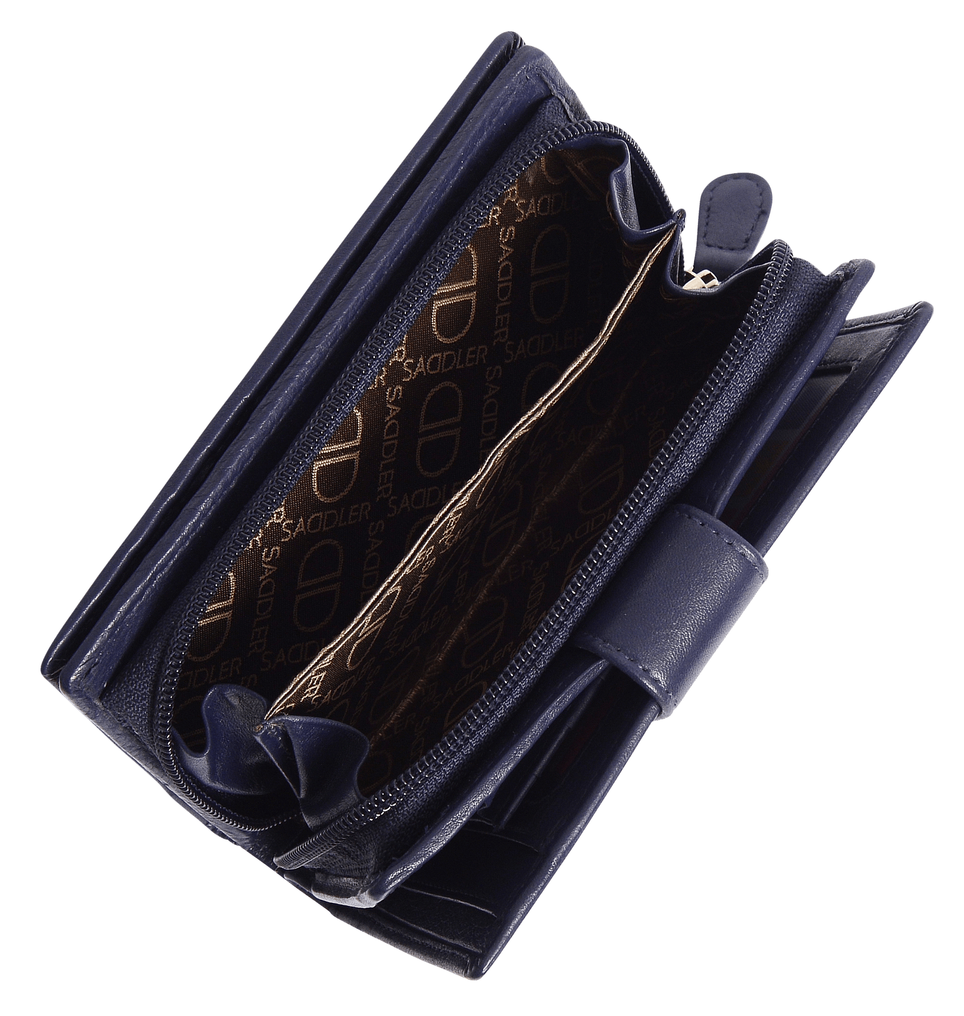 Georgie Leather Double Sided Purse with 13 Card Slots and RFID Protection