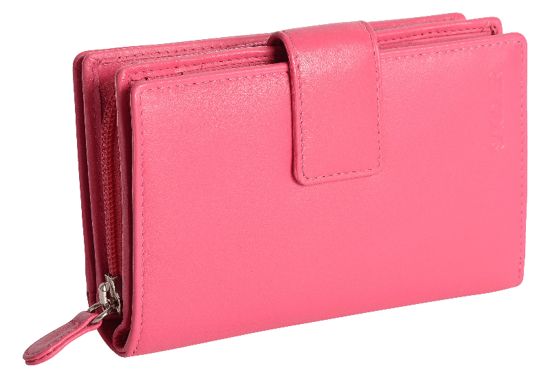 Georgie Leather Double Sided Purse with 13 Card Slots and RFID Protection