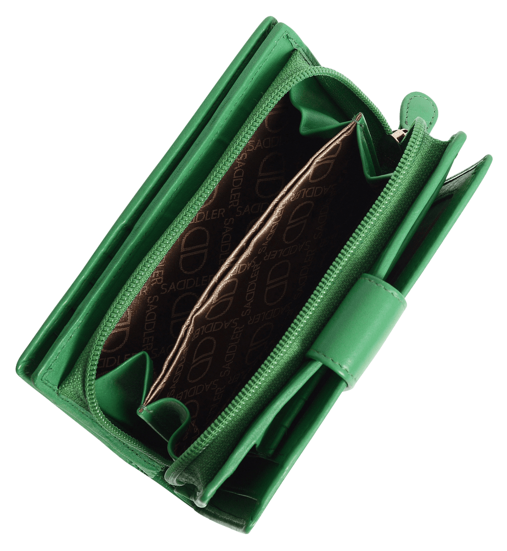 Georgie Leather Double Sided Purse with 13 Card Slots and RFID Protection