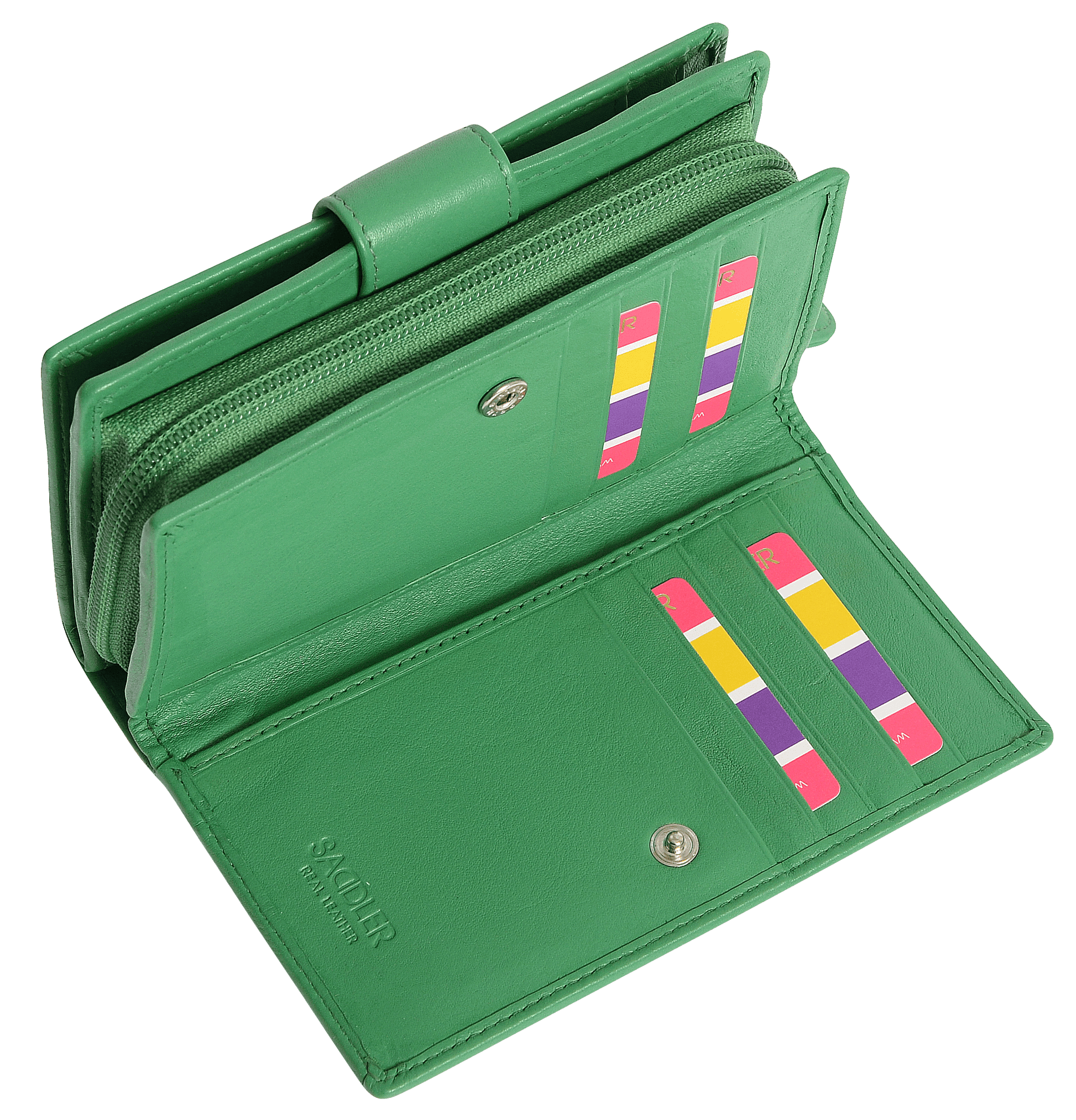 Georgie Leather Double Sided Purse with 13 Card Slots and RFID Protection