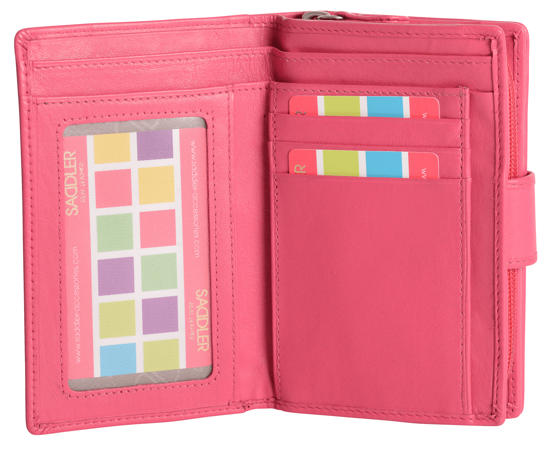 Georgie Leather Double Sided Purse with 13 Card Slots and RFID Protection