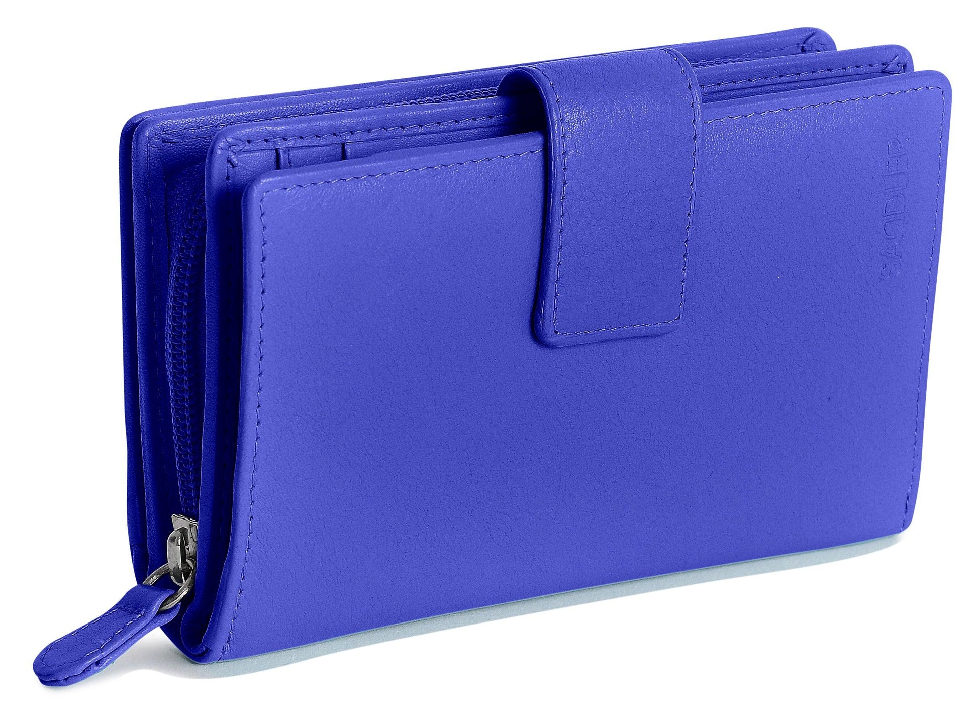 Georgie Leather Double Sided Purse with 13 Card Slots and RFID Protection