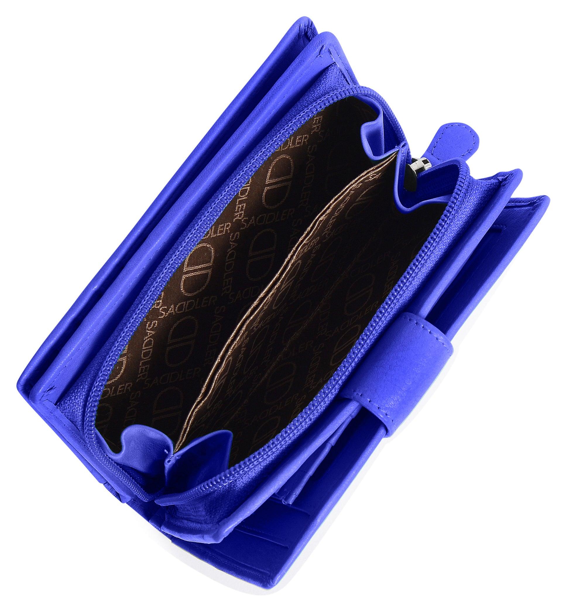 Georgie Leather Double Sided Purse with 13 Card Slots and RFID Protection