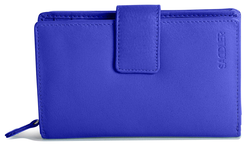 Georgie Leather Double Sided Purse with 13 Card Slots and RFID Protection