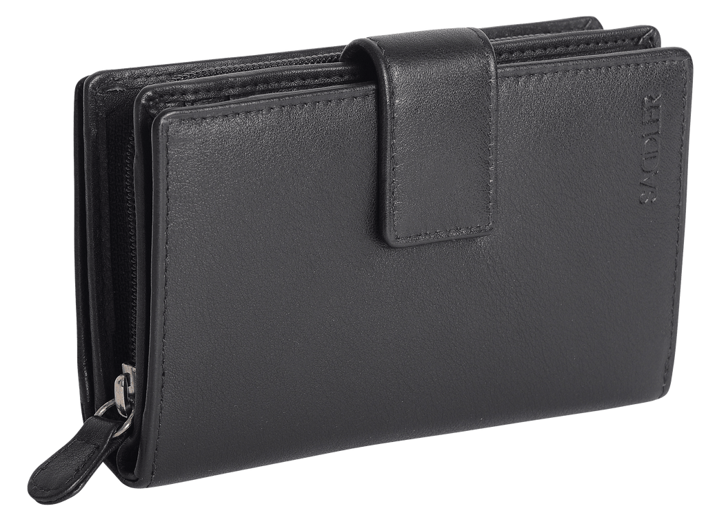 Georgie Leather Double Sided Purse with 13 Card Slots and RFID Protection