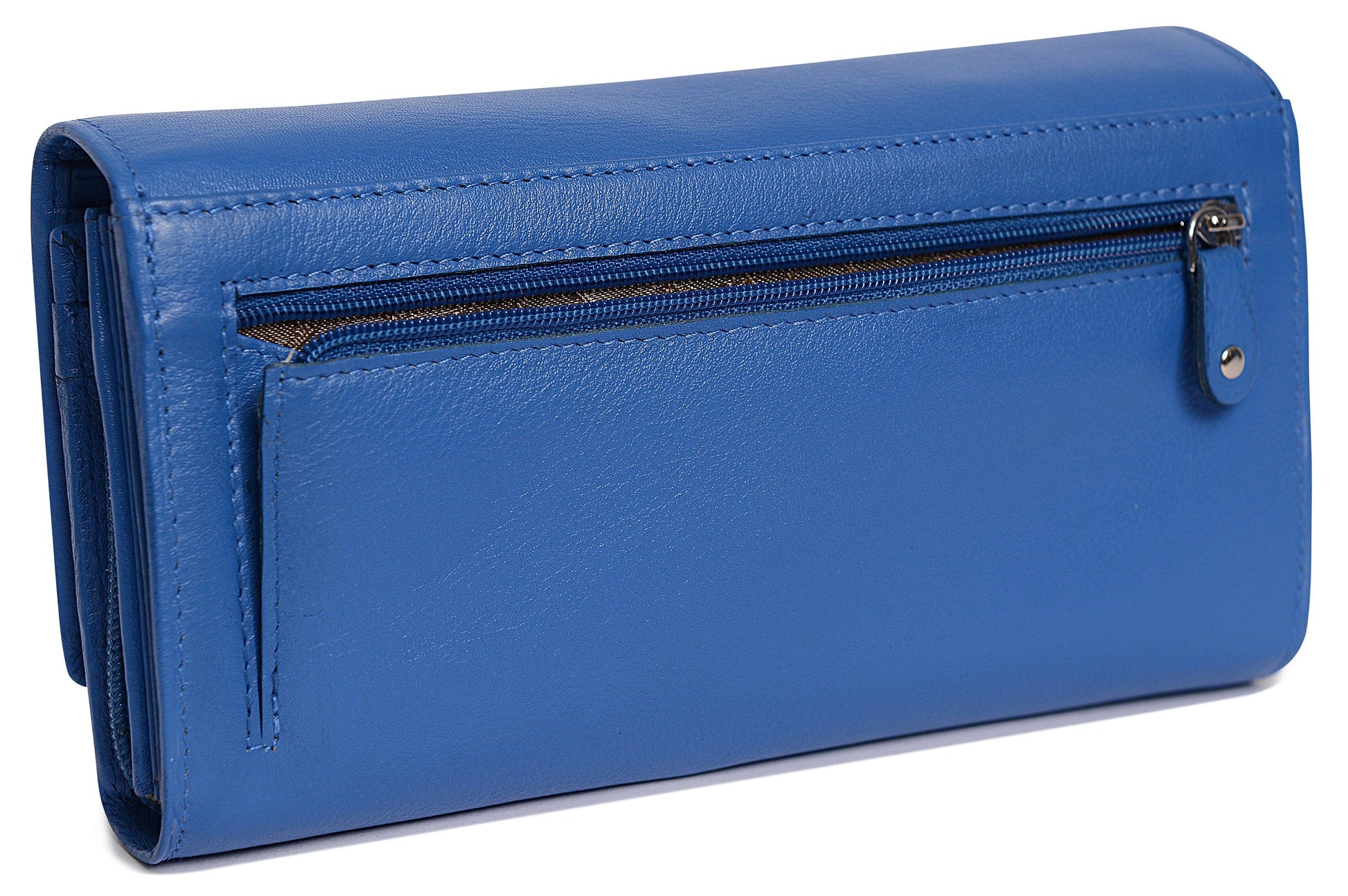 Large Leather Multi-Section Purse Grace with RFID Protection