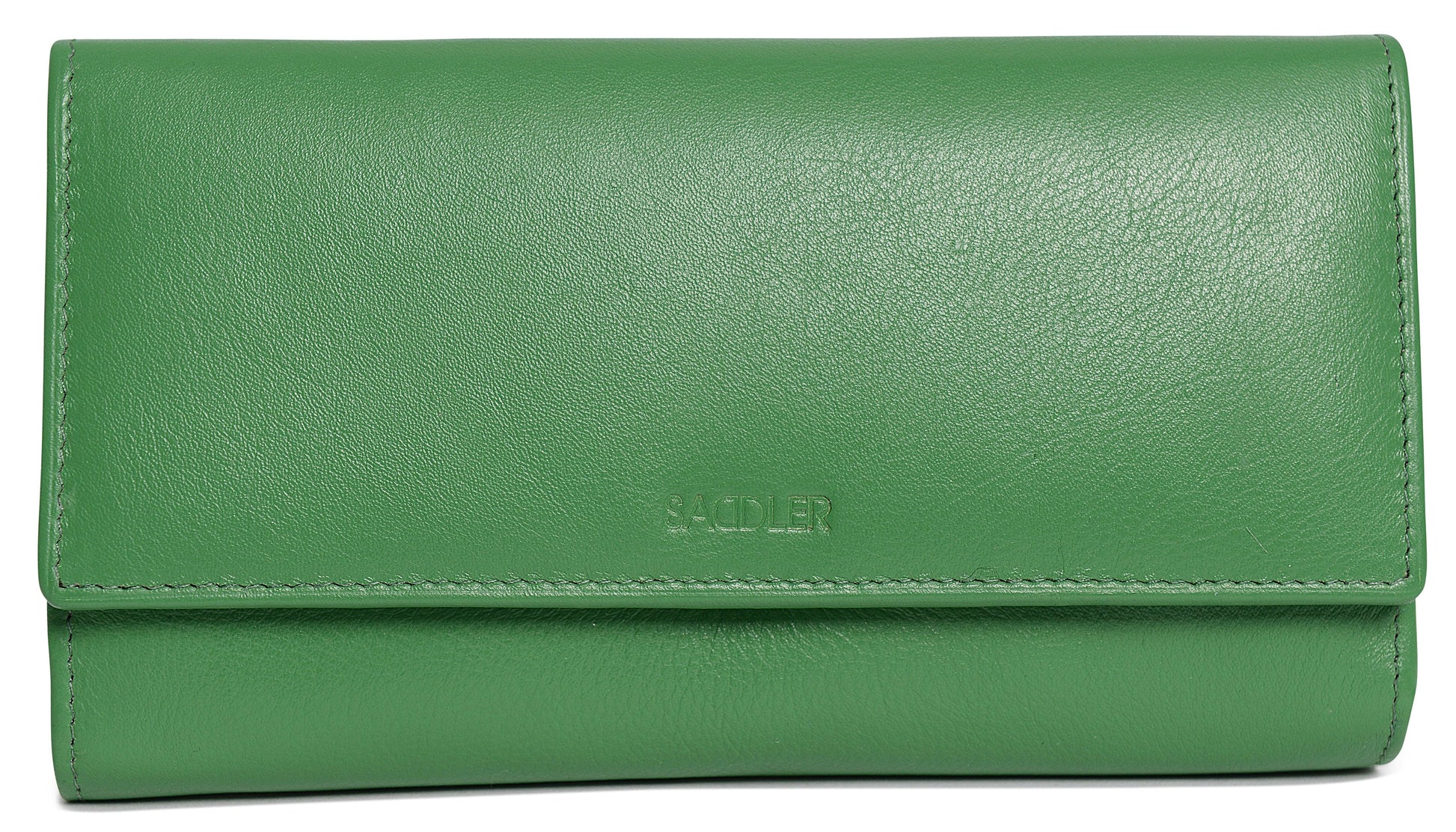 Large Leather Multi-Section Purse Grace with RFID Protection