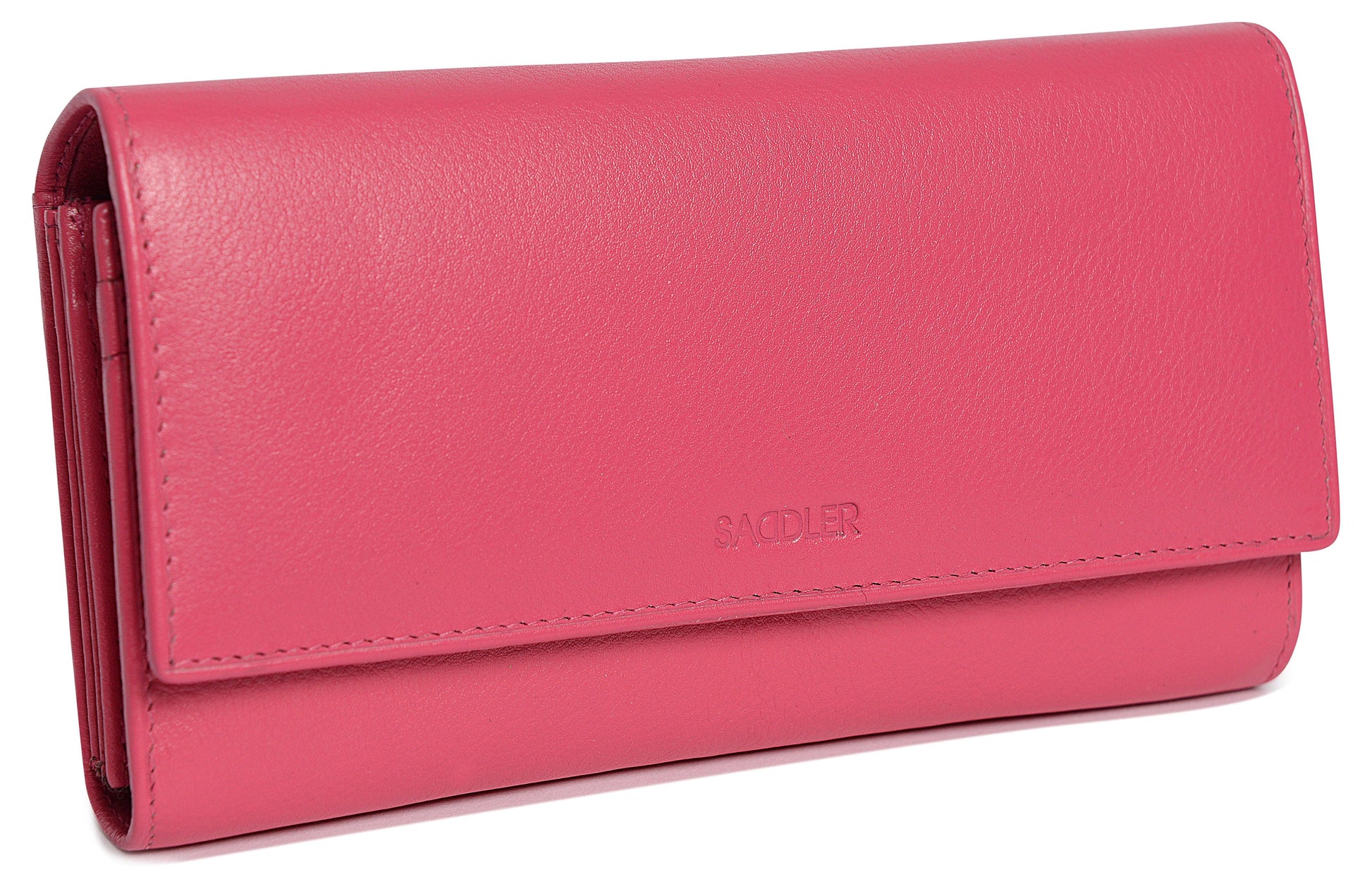 Large Leather Multi-Section Purse Grace with RFID Protection
