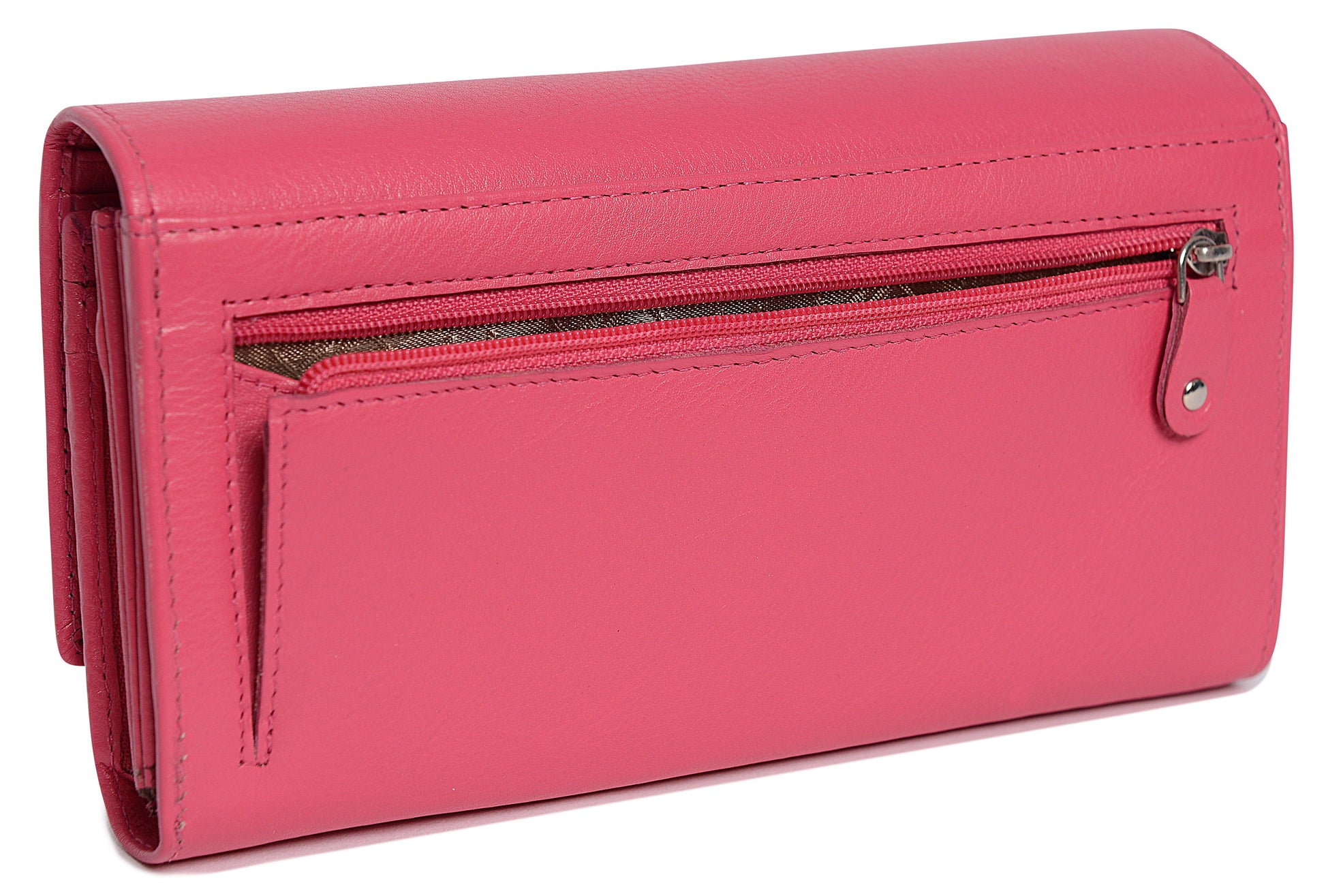 Large Leather Multi-Section Purse Grace with RFID Protection