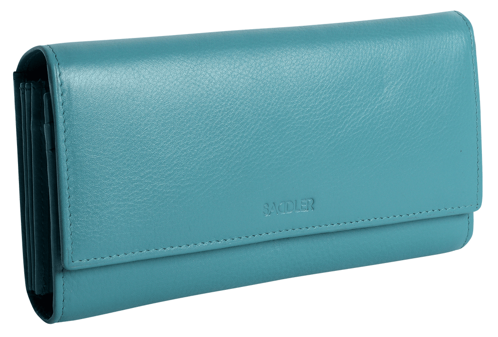 Large Leather Multi-Section Purse Grace with RFID Protection