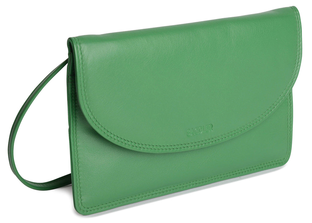 Isabelle Leather Slimline Crossbody Bag with Adjustable Strap