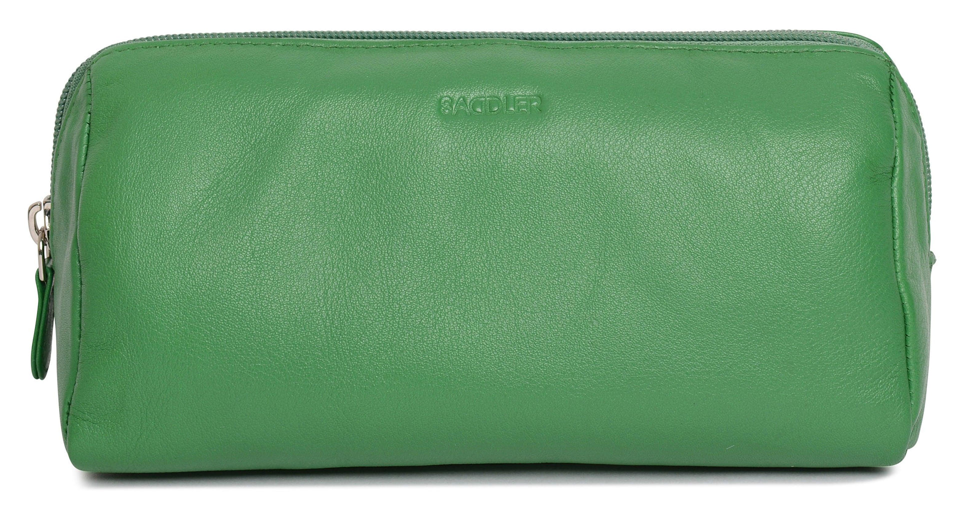 Megan Leather Zip Top Cosmetic Bag Large Capacity with Inner Pocket