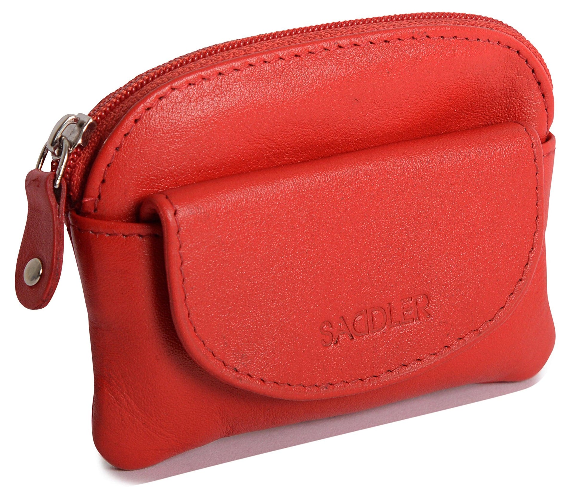 Compact Leather Zip Top Coin Purse Molly Handmade RFID Protected