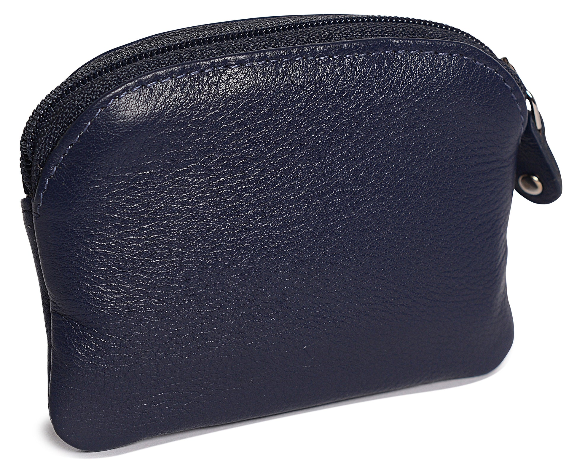 Compact Leather Zip Top Coin Purse Molly Handmade RFID Protected