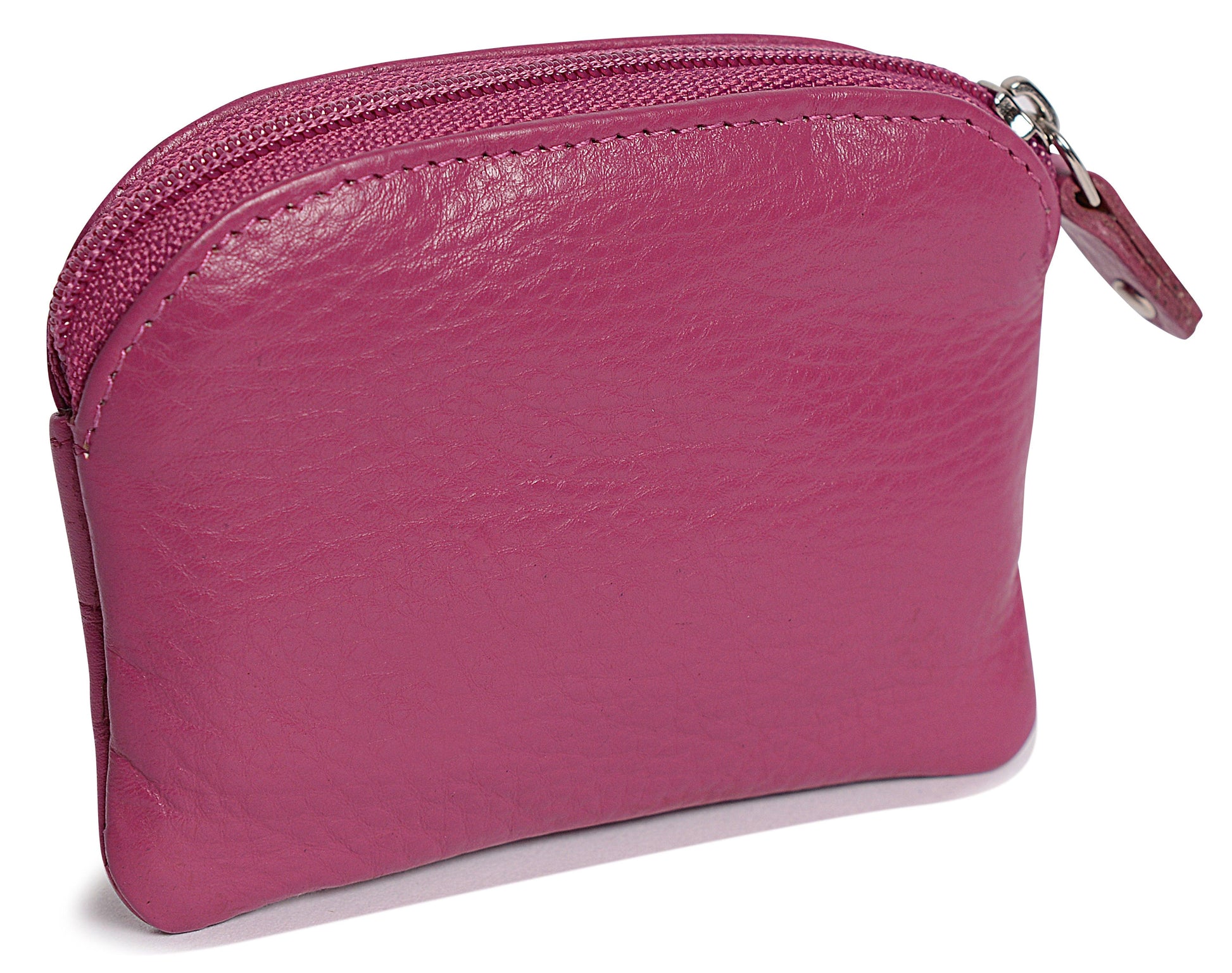 Compact Leather Zip Top Coin Purse Molly Handmade RFID Protected