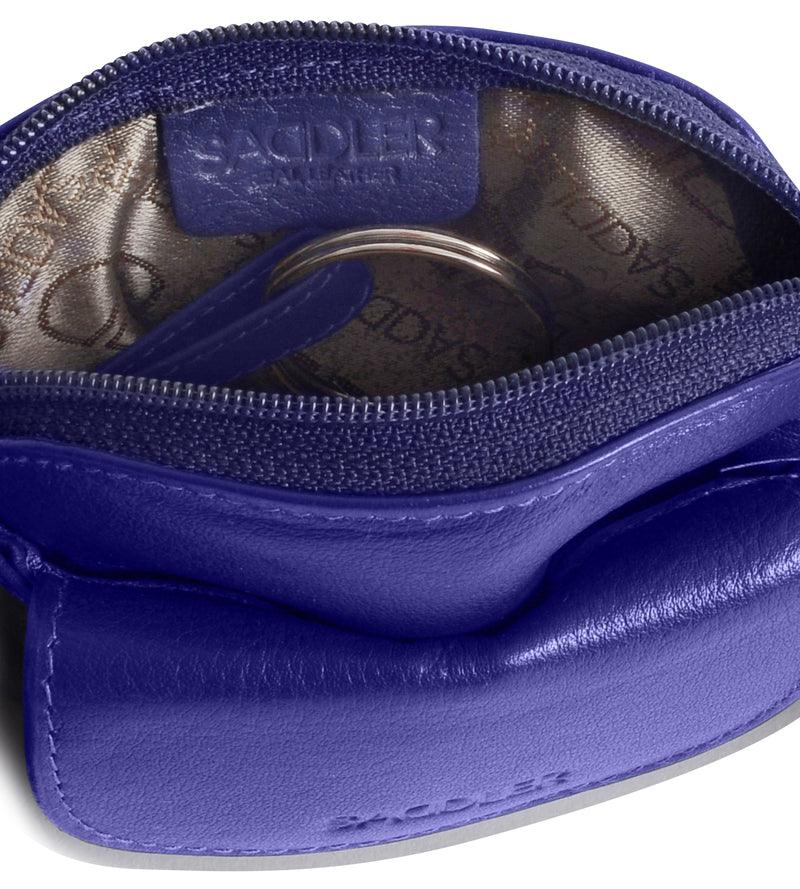 Compact Leather Zip Top Coin Purse Molly Handmade RFID Protected