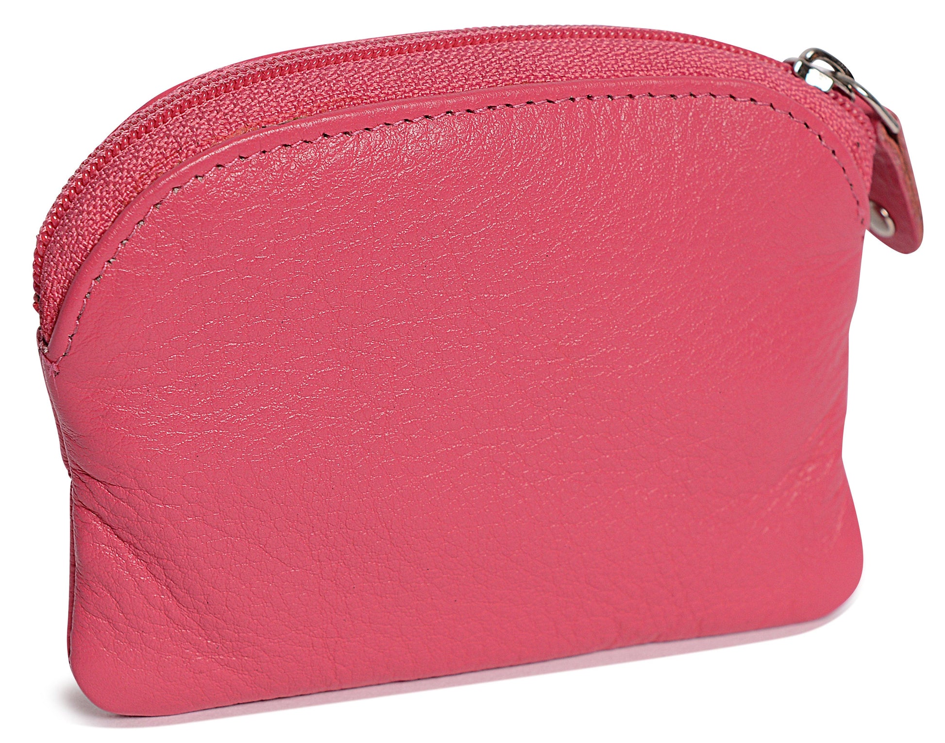 Compact Leather Zip Top Coin Purse Molly Handmade RFID Protected