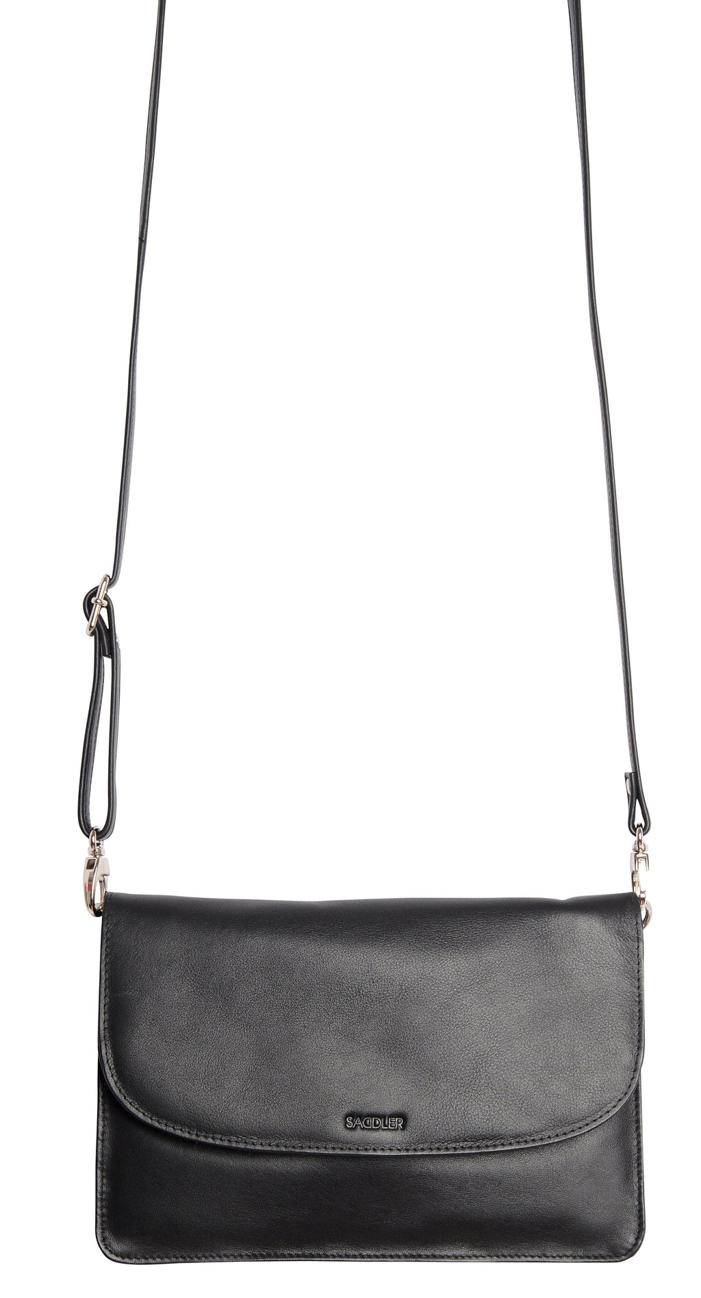 Olivia Three Section Leather Crossbody Bag and Clutch Compact Stylish