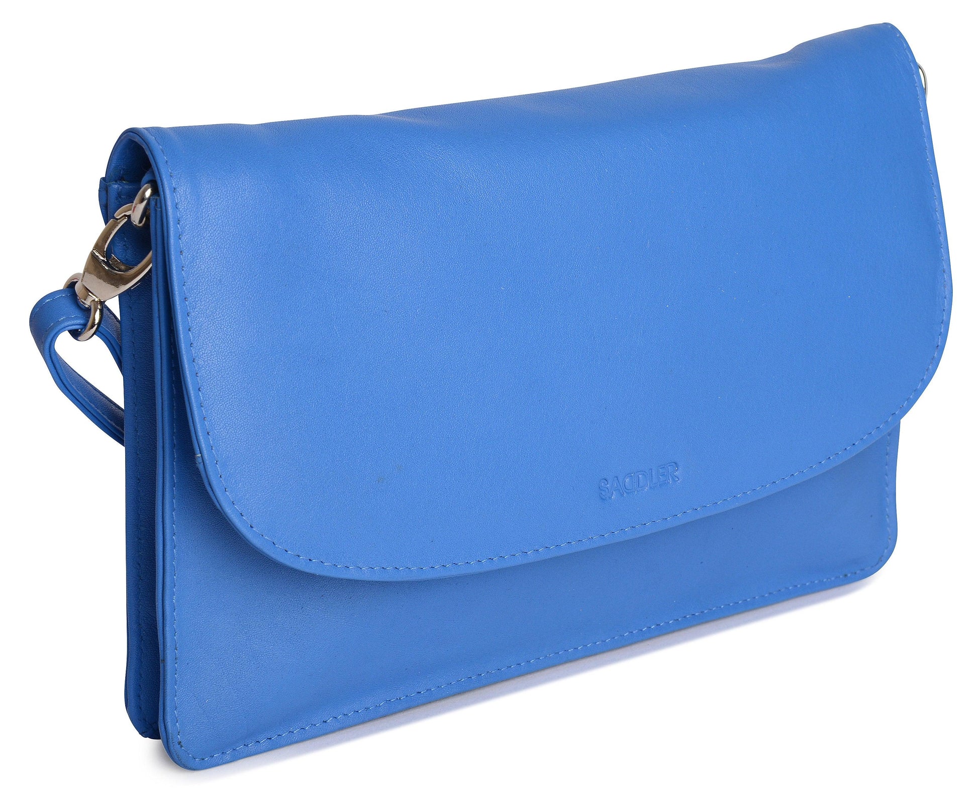 Olivia Three Section Leather Crossbody Bag and Clutch Compact Stylish