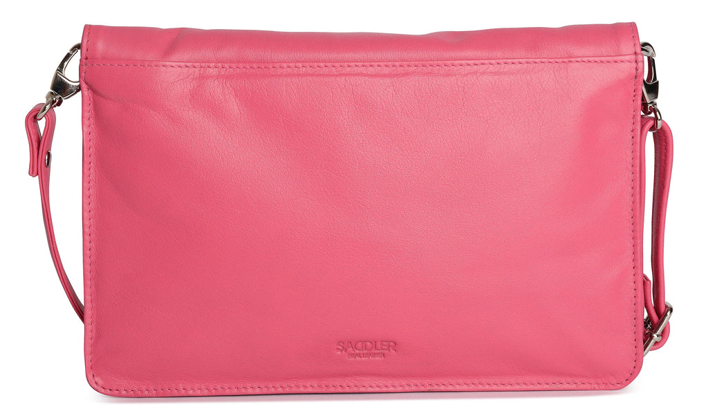Olivia Three Section Leather Crossbody Bag and Clutch Compact Stylish