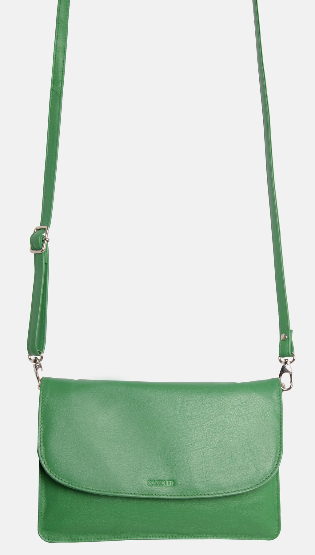 Olivia Three Section Leather Crossbody Bag and Clutch Compact Stylish