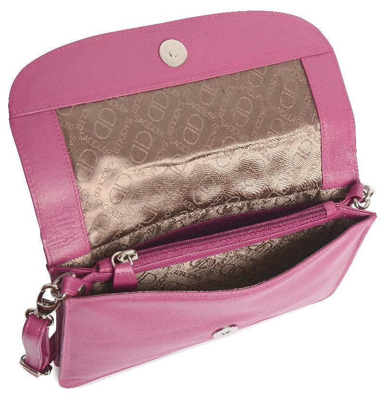 Olivia Three Section Leather Crossbody Bag and Clutch Compact Stylish