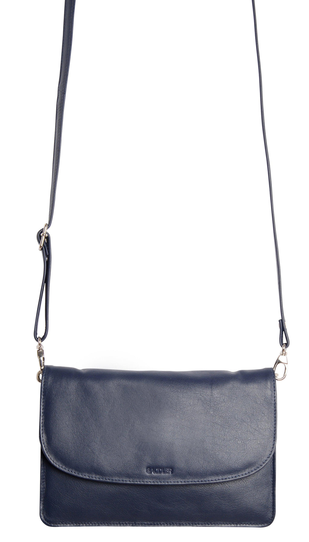 Olivia Three Section Leather Crossbody Bag and Clutch Compact Stylish