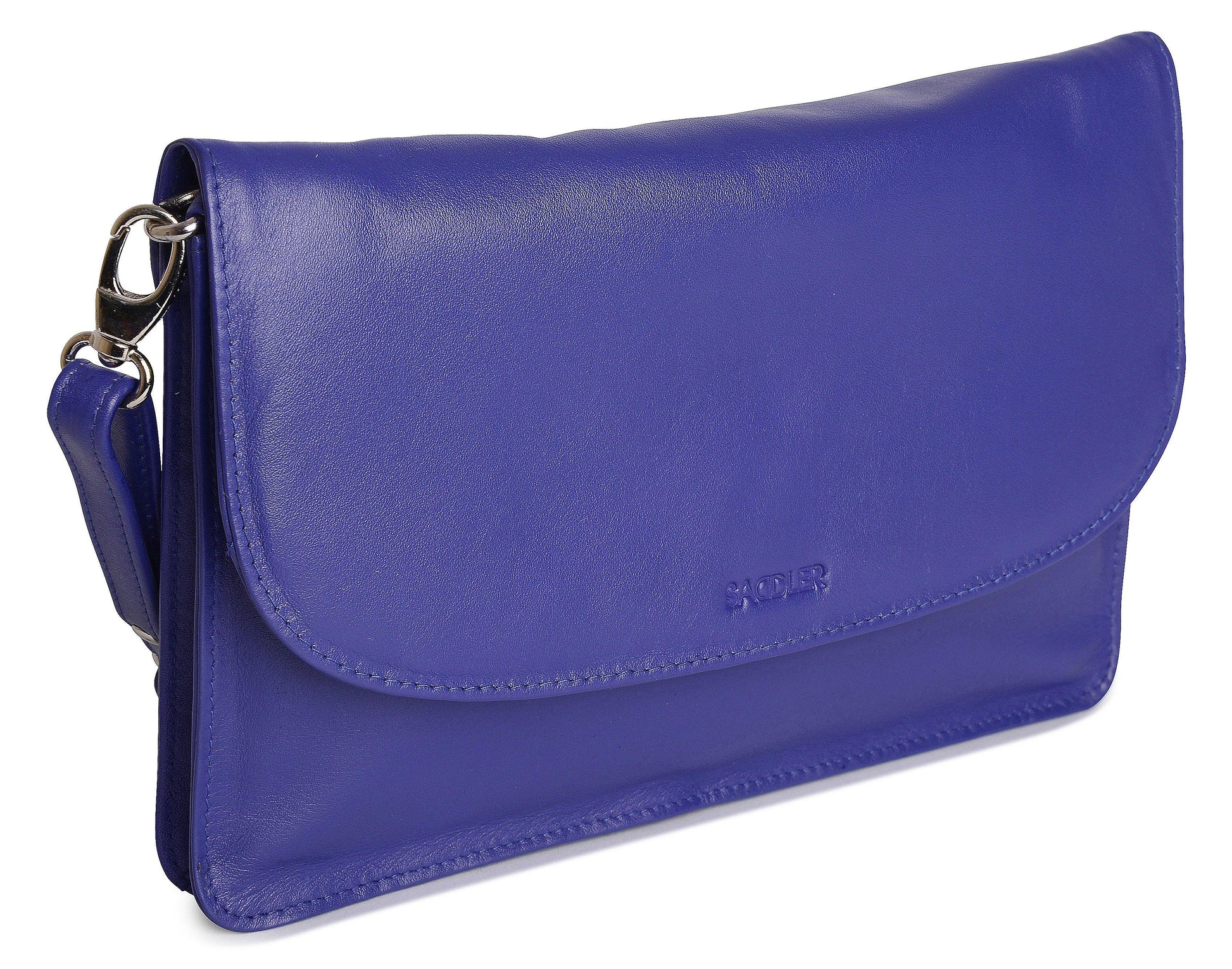 Olivia Three Section Leather Crossbody Bag and Clutch Compact Stylish