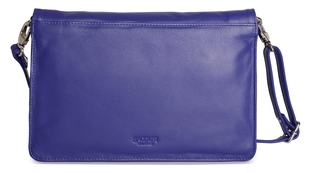 Olivia Three Section Leather Crossbody Bag and Clutch Compact Stylish