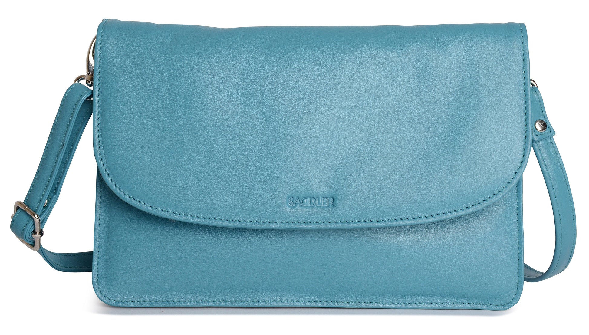 Olivia Three Section Leather Crossbody Bag and Clutch Compact Stylish