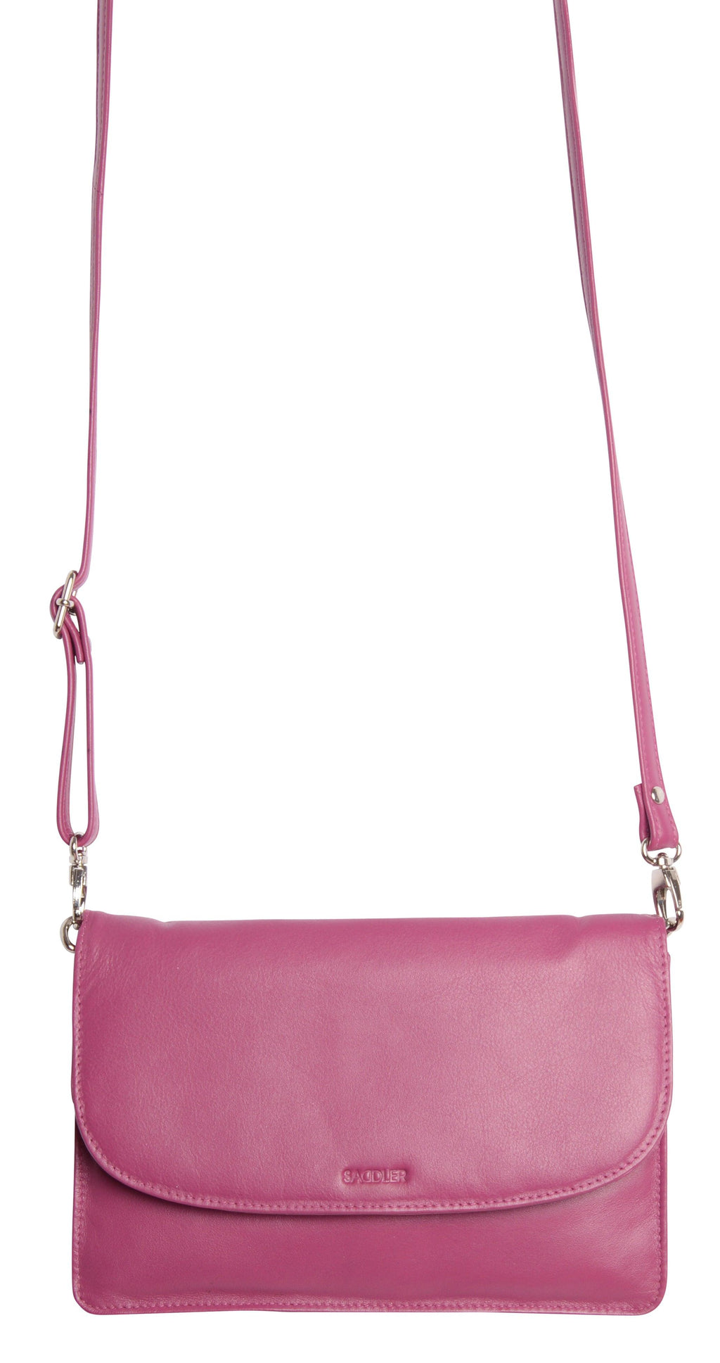 Olivia Three Section Leather Crossbody Bag and Clutch Compact Stylish