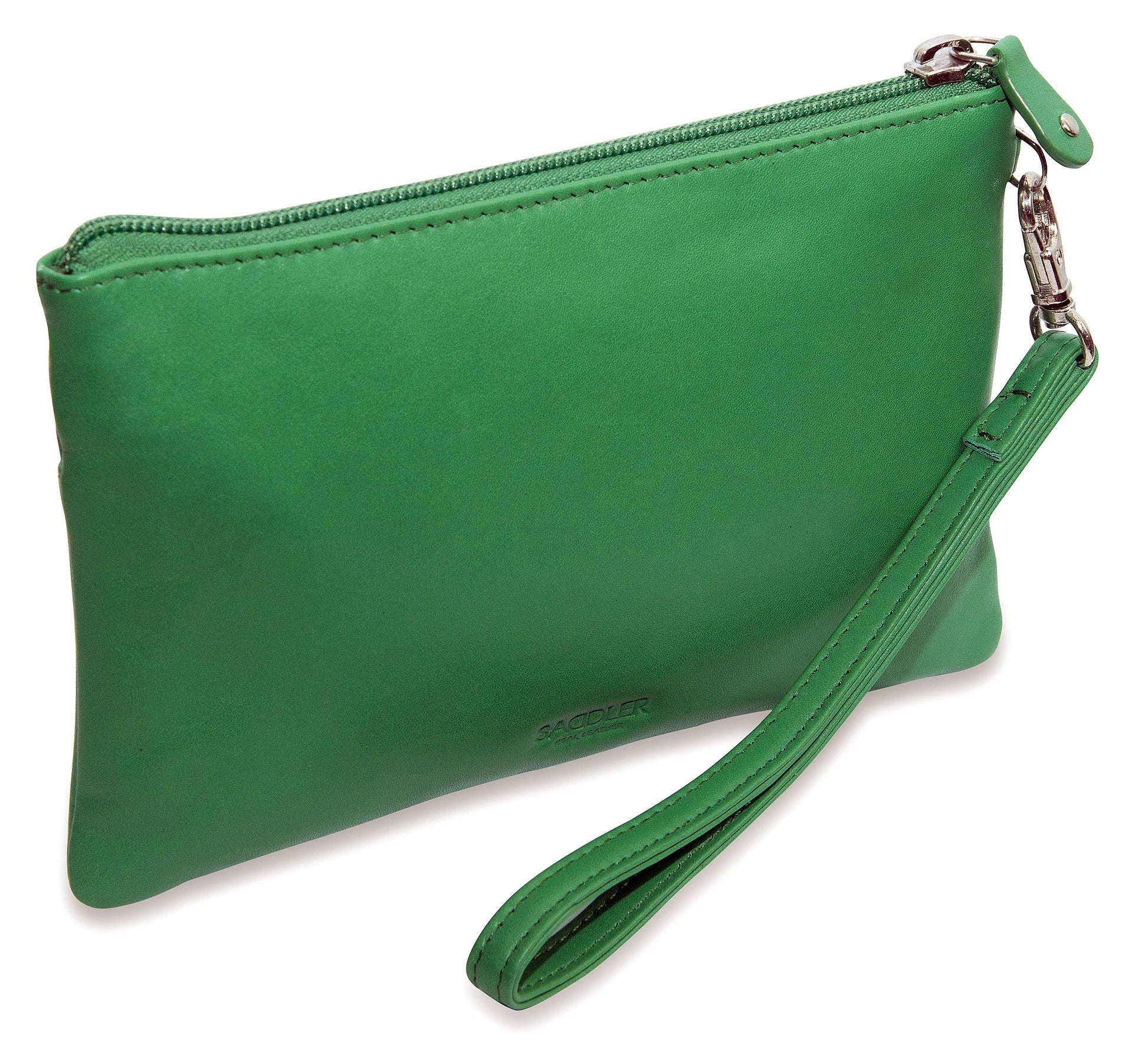 Scarlett Leather Zip Top Mini Clutch and Phone Holder