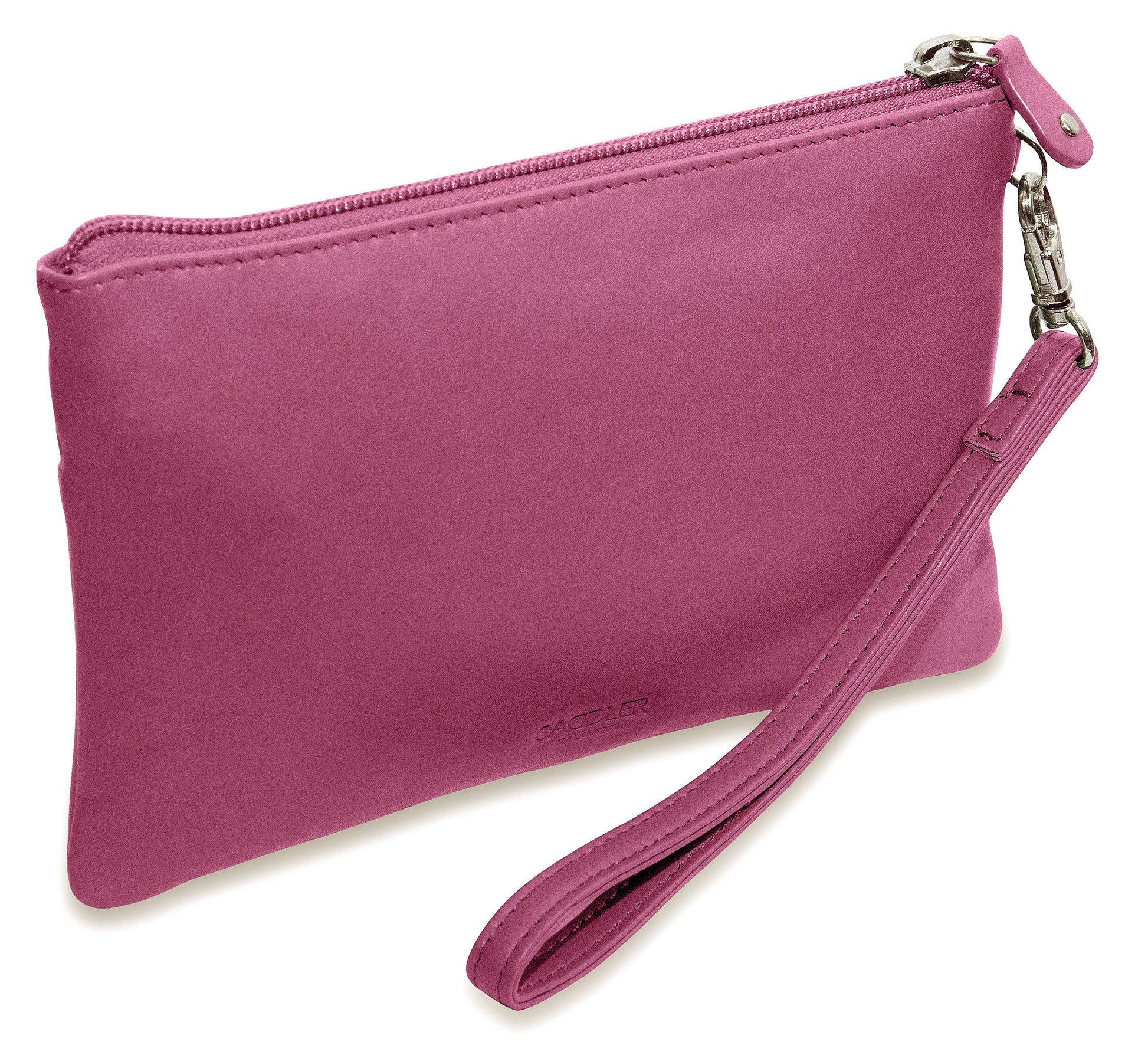 Scarlett Leather Zip Top Mini Clutch and Phone Holder