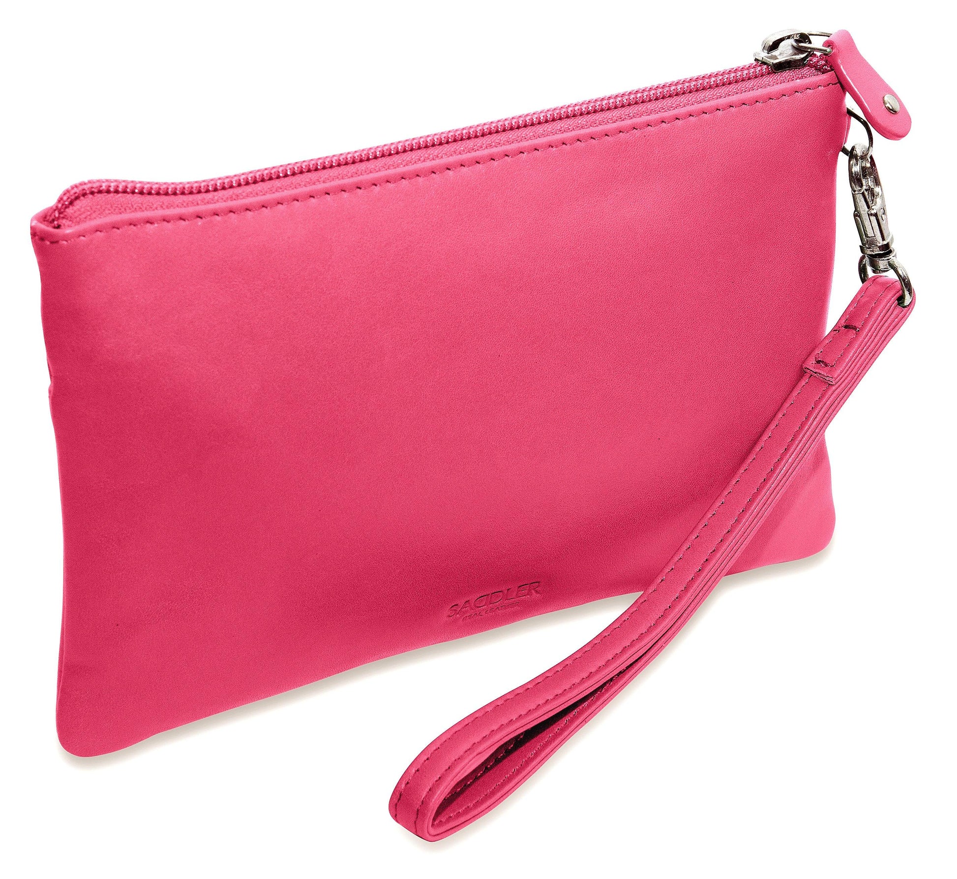 Scarlett Leather Zip Top Mini Clutch and Phone Holder