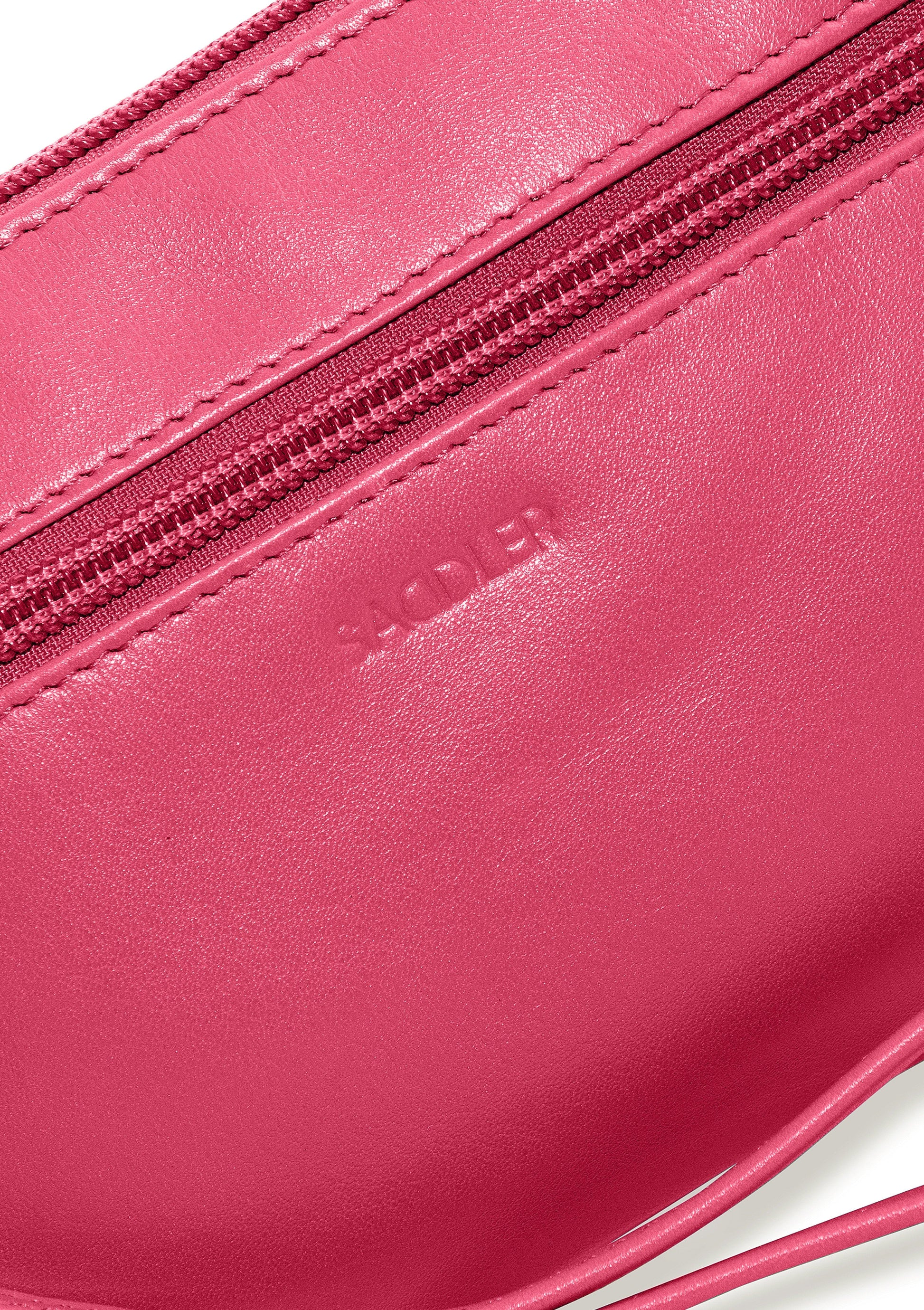 Scarlett Leather Zip Top Mini Clutch and Phone Holder