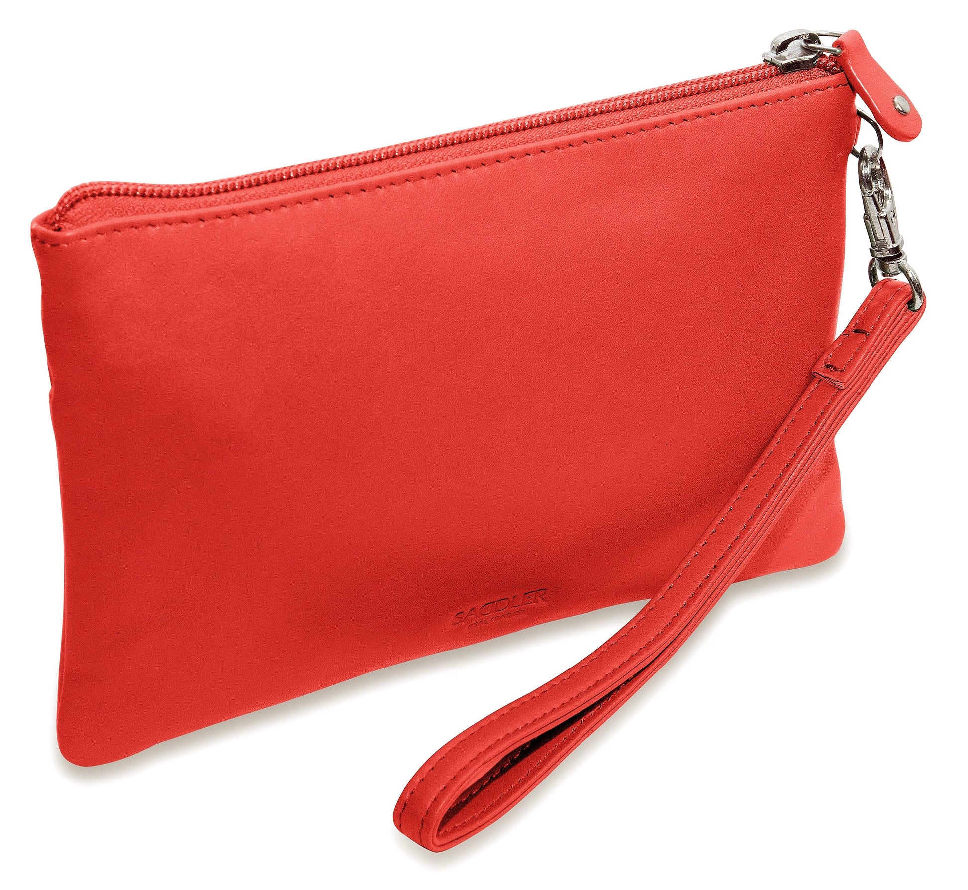 Scarlett Leather Zip Top Mini Clutch and Phone Holder