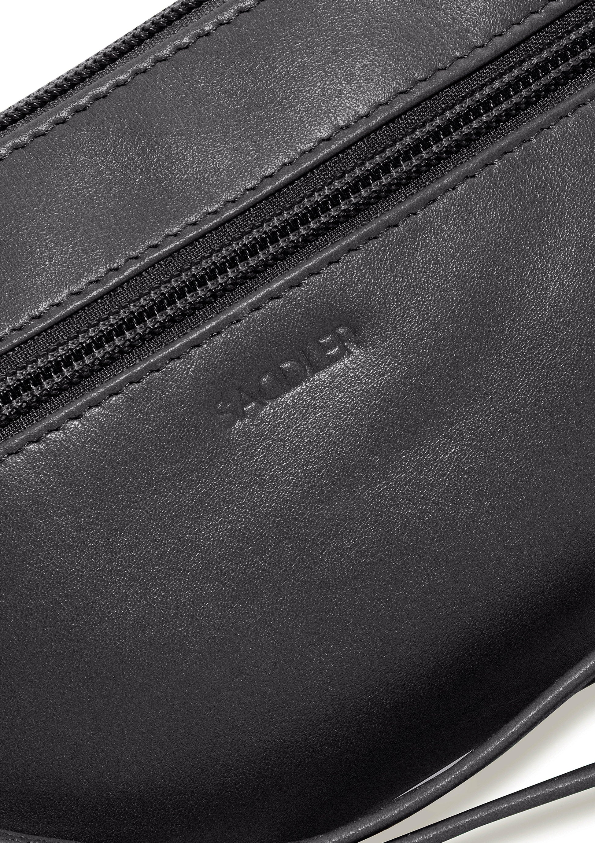 Scarlett Leather Zip Top Mini Clutch and Phone Holder