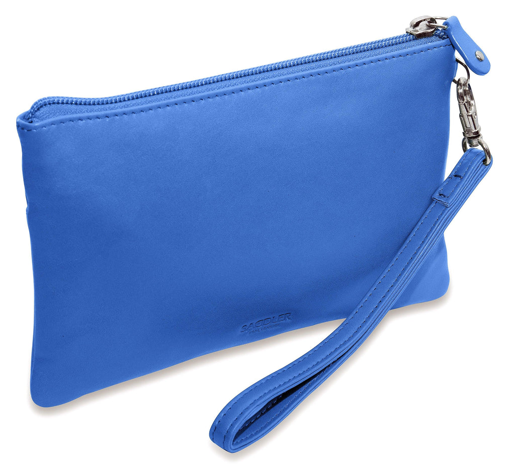 Scarlett Leather Zip Top Mini Clutch and Phone Holder