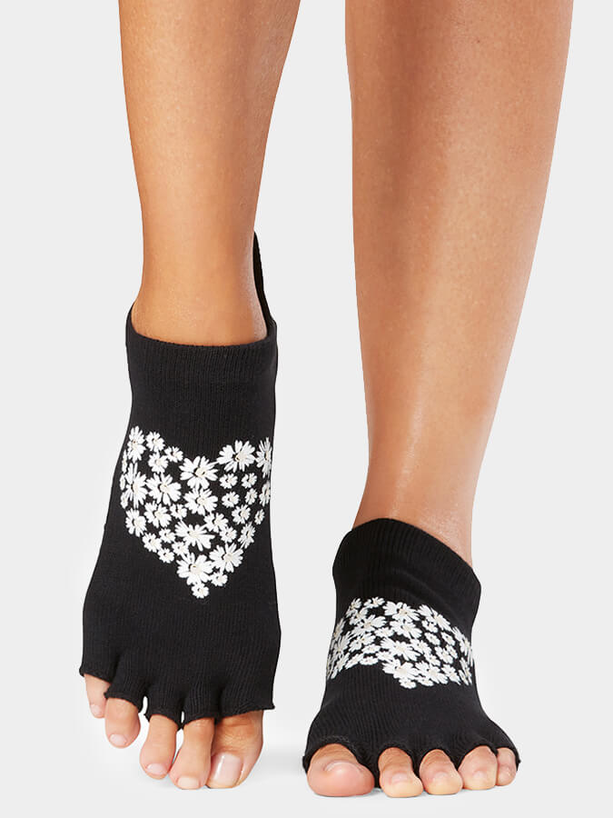 Low Rise Half Toe Yoga Grip Socks for Women