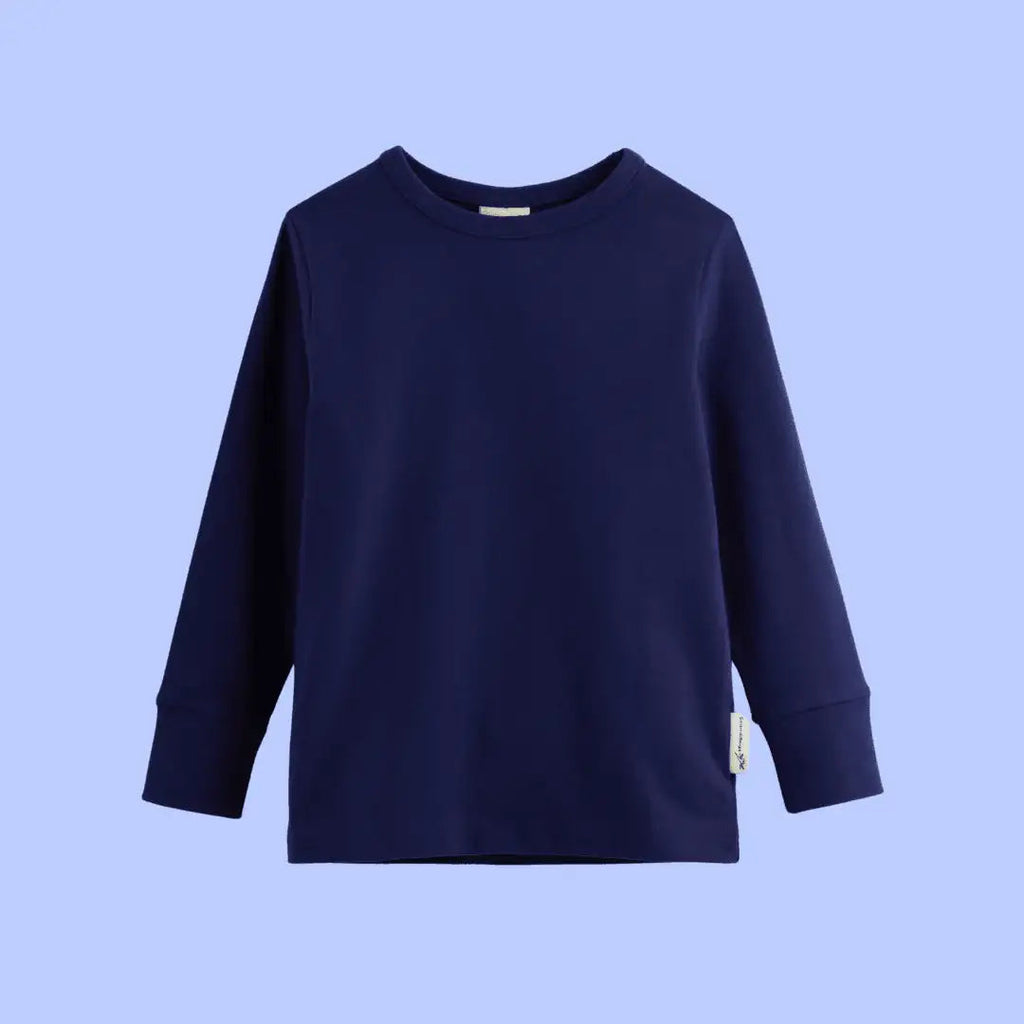 ScandiBugs Own Label Organic Long Sleeve Top - Deep Sea Navy
