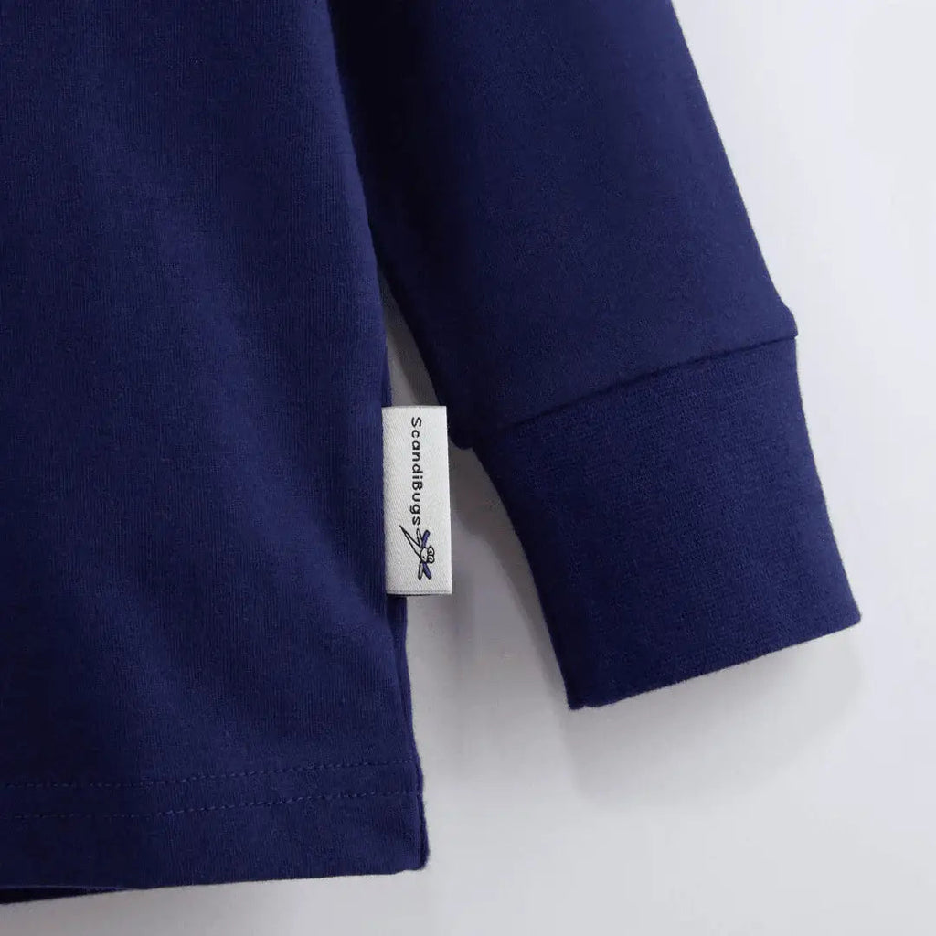 ScandiBugs Own Label Organic Long Sleeve Top - Deep Sea Navy