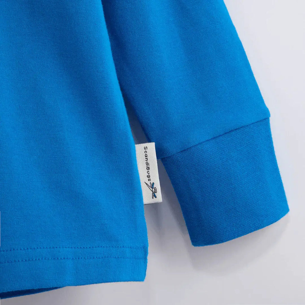 ScandiBugs Own Label Organic Long Sleeve Top - Peacock Blue