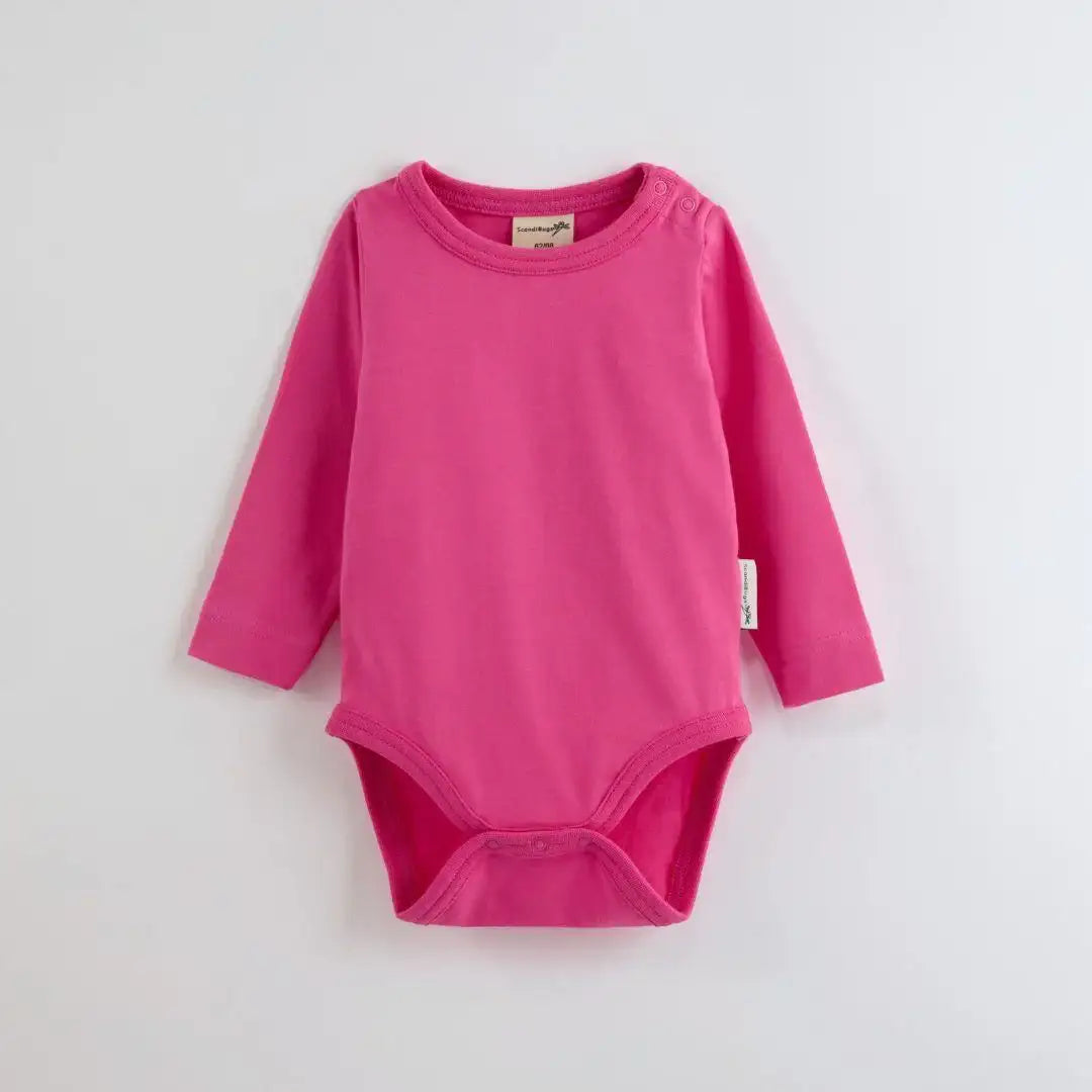 ScandiBugs Own Label Organic Long Sleeve Vest - Bubblegum Pink