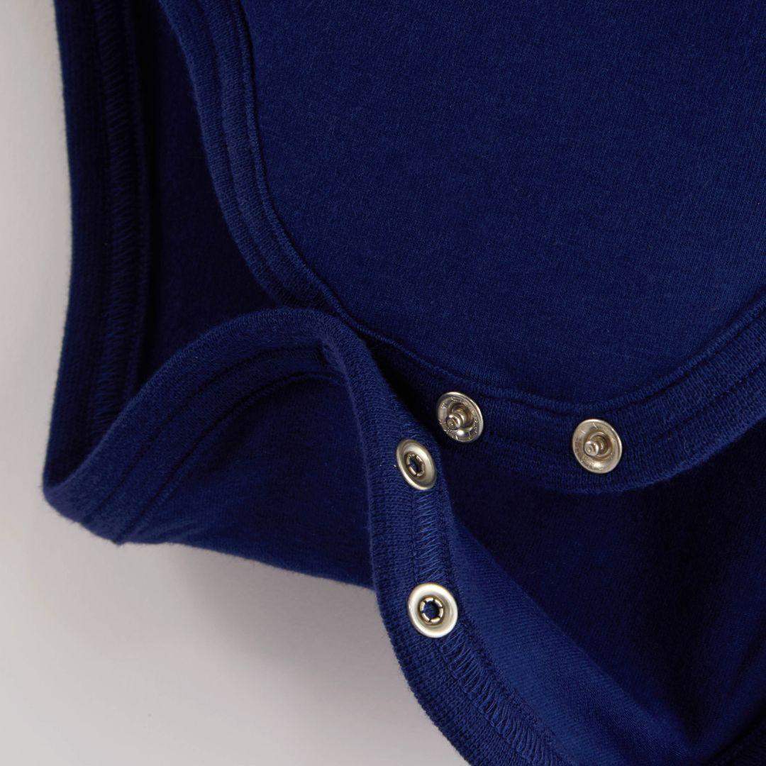 ScandiBugs Own Label Organic Long Sleeve Vest - Deep Sea Navy