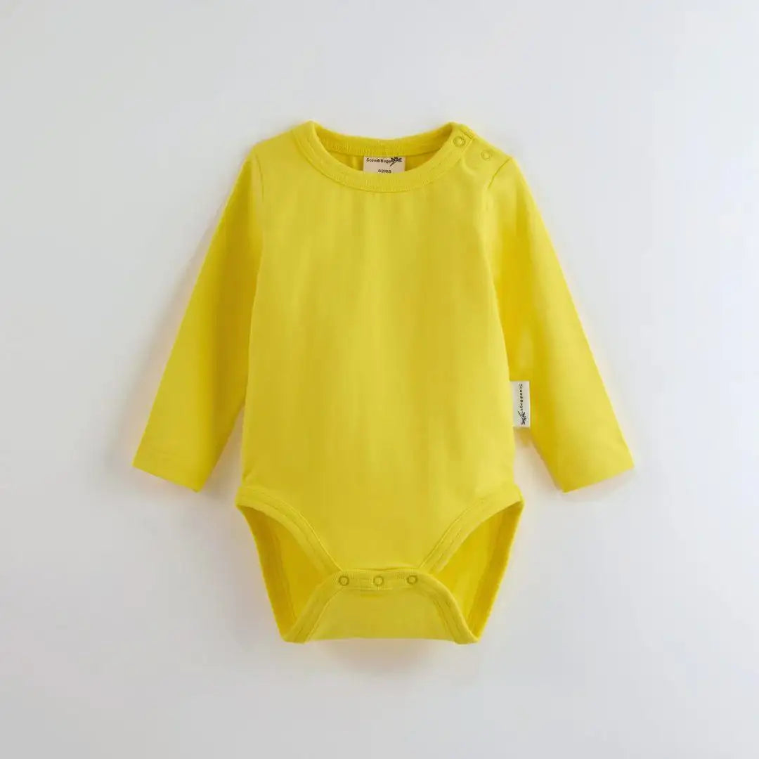 ScandiBugs Own Label Organic Long Sleeve Vest - Sunshine Yellow